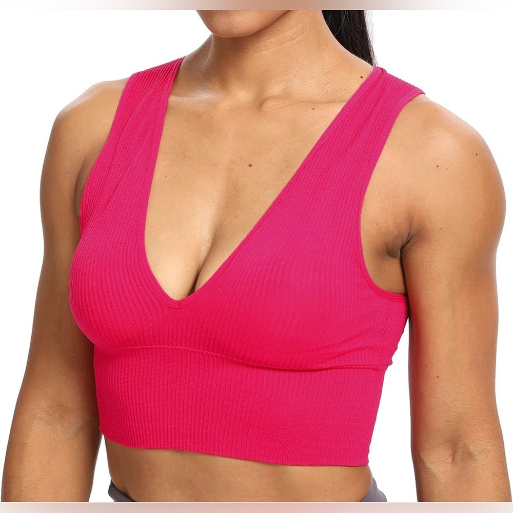 Venbond Women's Sexy Crop Top Deep Plunge Size XS